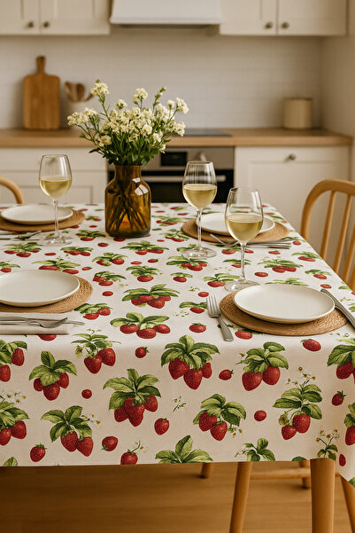 OTEXSA Cotton Carefree Waterproof Stain Resistant Carefree Printed Tablecloth