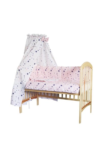 PRICHINDEL Copertină pentru pătuț, stele, albă, 200 x 150 cm