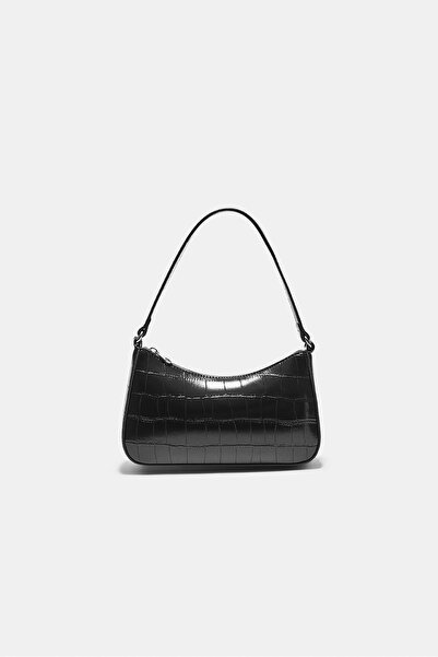 Stradivarius Shoulder bag with coconut effect chain