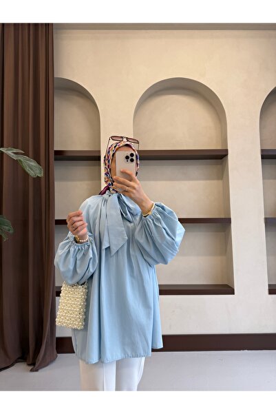 MOONSC Tie-Necklace Shirt