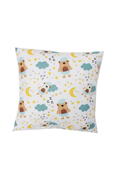 PRICHINDEL Pillow with Teddy Bear Zzz, turquoise, 38x38 cm