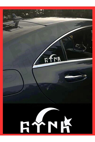 EYBA STİCKER Kelebek Cam Türk Yazısı Sticker