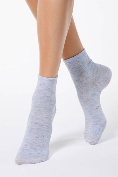 Conte Elegant Șosete din viscoză pentru femei, Comfort 000 (melange) - Violet pal, 36-37 (23)