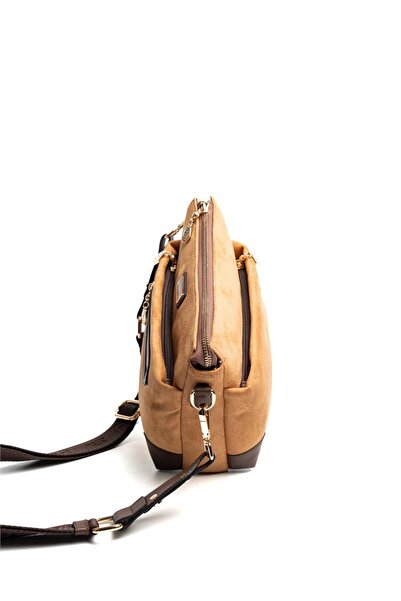 Silver Polo Silver & polo sp1110 women's crossbody bag suede brown-brown