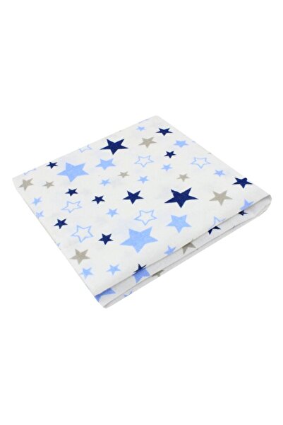 PRICHINDEL Scutec de bumbac, steluțe colorate, albastru, 80 x 70 cm