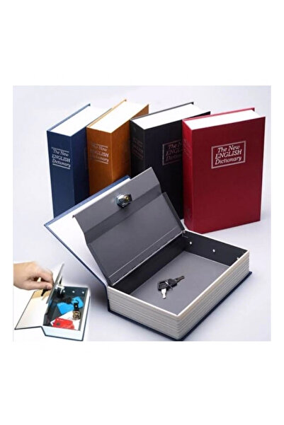 Genel Markalar Kitap Şeklinde Gizli Kasa Kilitli kumbara Büyük Boy
