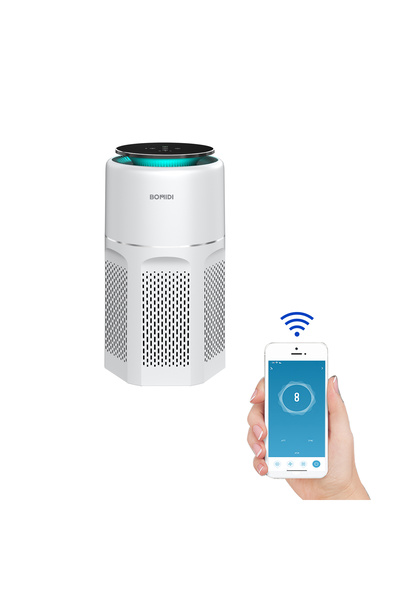 BOMIDI جهاز تنقية الهواء مع فلتر HEPA H13 والتطهير، معدل CADR 500 متر مكعب/ساعة للمنزل والمكتب بمساحة 93 مترًا مربعًا