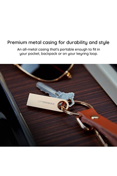 Kingston USB stick 64GB DataTraveler SE9 G3, USB 3.2, 220MB/s, Μεταλλική θήκη Premium, Χρυσό