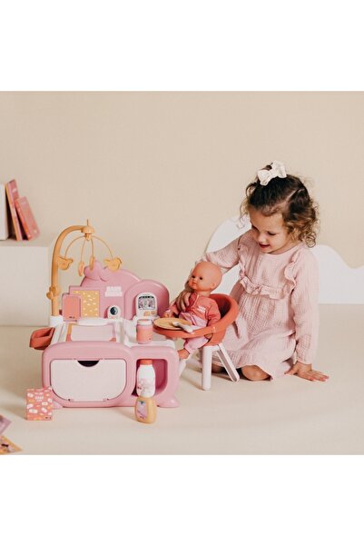 Smoby Baby Nurse Play Center – Multifunction Doll Care Set with Seat, Changing Table