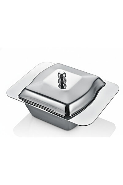 Arsel Alize Sade 304 Kalite Kapaklı Çelik Şekerlik & Lokumluk & Hurmalık Sunum Kasesi Kapaklı Ayaksız