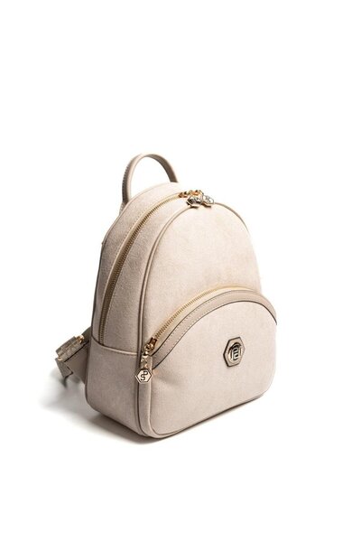Silver Polo Silver & Polo Sp945 Women's Backpack Suede Beige-Sand