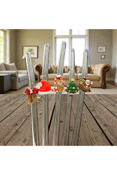 Miki & Miki New Year Christmas Chirstmas 5-Pack Straws