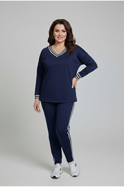 PARKDERİN Plus Size, Modal Fabric Tracksuit