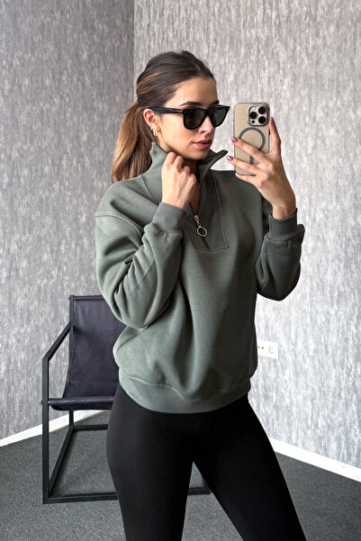 ModaPlaza Women's Truck Driver Zippered Sweat 21971