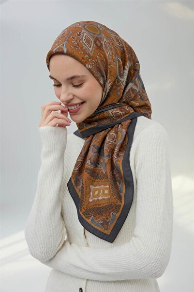 Silk Home Viscose Velora Scarf Anthracite Four Seasons 90X90