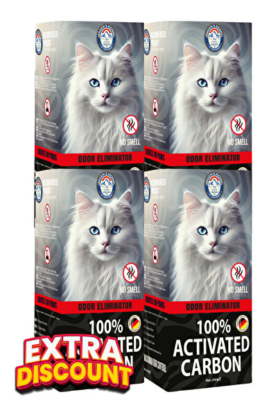 Jorgens Kennel 4'lü Set Aktif Karbonlu Organik Kedi Kumu Koku Giderici 200gr ...