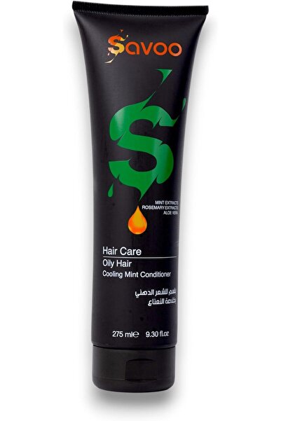 SAVOO بلسم للشعر الدهني 275 مل - بنكهة النعناع المنعش مع الصبار والزنك وإكليل...