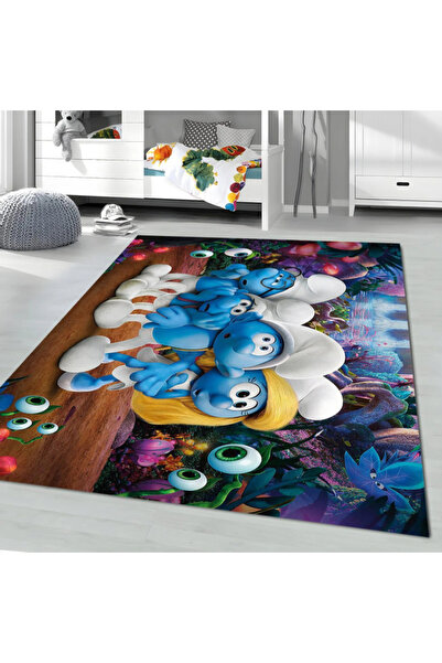 Sanlux Soft anti-slip rug Smurfs pattern 120 x 180 cm