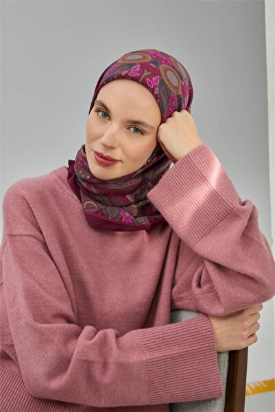 Silk Home Viscose Velora Scarf Cherry Rot Four Seasons 90X90