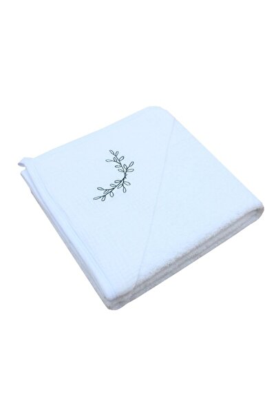 Emy Prosop cu glugă , bumbac și muselină, alb, Emy, 80 x 100 cm