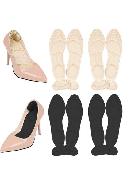 Goodern 4 Pairs Heel Insoles, Sponge Shoe Pads with High Heel Grips for Loose...