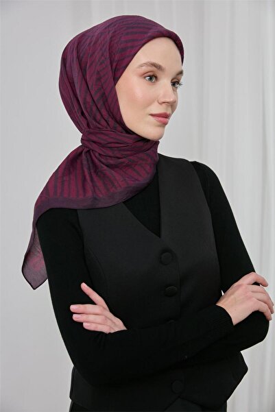 Silk Home Viscose Velora Scarf Dark Purple Four Seasons 90X90