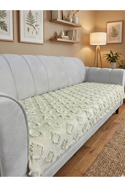 NEREZ TEKSTİL Şönil Bohem Kaymaz Koltuk Örtüsü 90x210 cm | 3 Kişilik Kanepe, Çekyat Örtüsü
