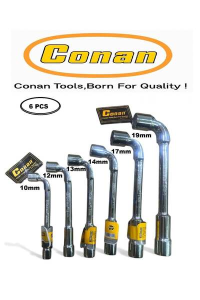 CONAN مجموعة مفاتيح L احترافية مكونة من 6 قطع (10،12،13،14،17،19 مم)
