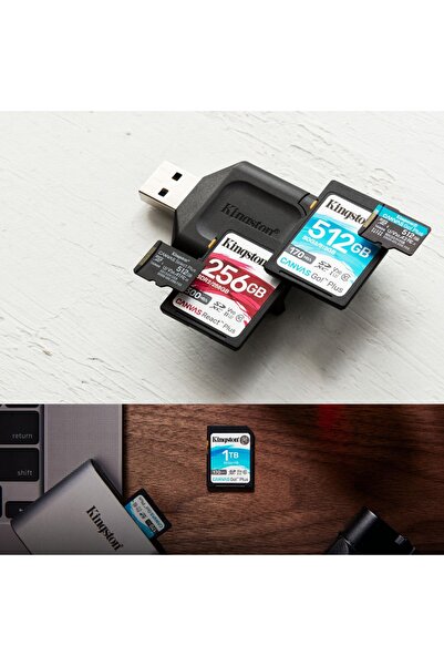 Kingston MicroSD card 128GB Canvas Go Plus, with SD adapter, Class 10, UHS-I U3, V30, A2, Black