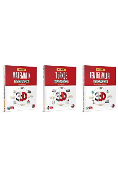 3D Yayınları 3D 2025 8. Sınıf Lgs Matematik + Türkçe + Fen Bilimleri Similasy...
