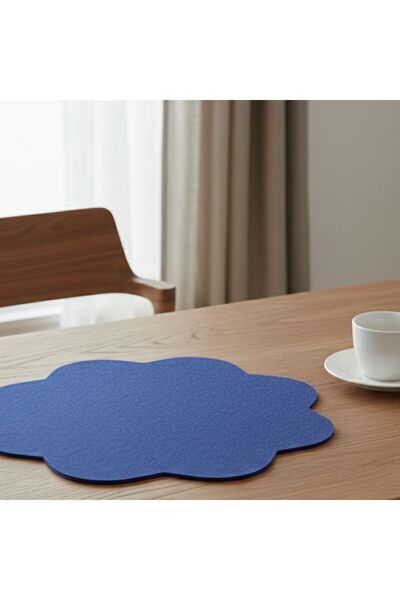 Grand Fine Art 2 Pieces Felt American Doily - Easy to Wipe Clean - 33X33 cm - Octagonal Floral Pattern