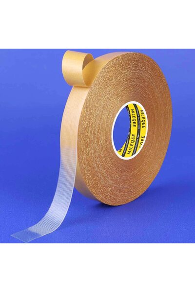NALACAL Double Sided Heavy Duty Tape 0.59in x 66ft (20m) - Clear, Fiberglass, 2 Pack
