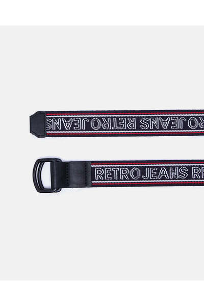 REDTAG حزام مطاطي مطبوع للرجال باللون الأسود