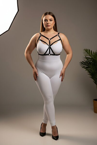 Angels Passion Σετ εσώρουχα σε μαύρο χρώμα μεγέθους Battal