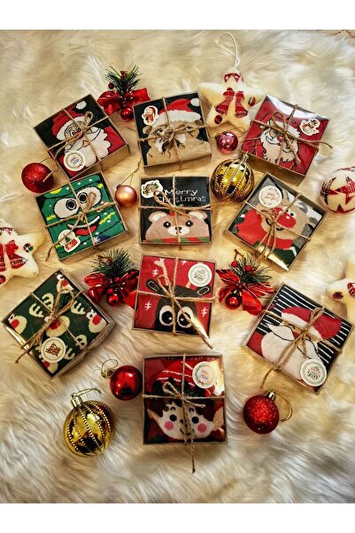 ALASEREN Christmas Socks Gift Box 10 Pieces ☃️ 🎁   – New Year's Themed Colorful Patterned Unisex Socks