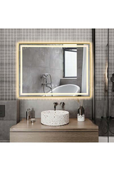 Smack Oglinda SanitLed, 80 x 60 Cm, Senzor Touch ,Lumina Rece, Calda, Neutra,...