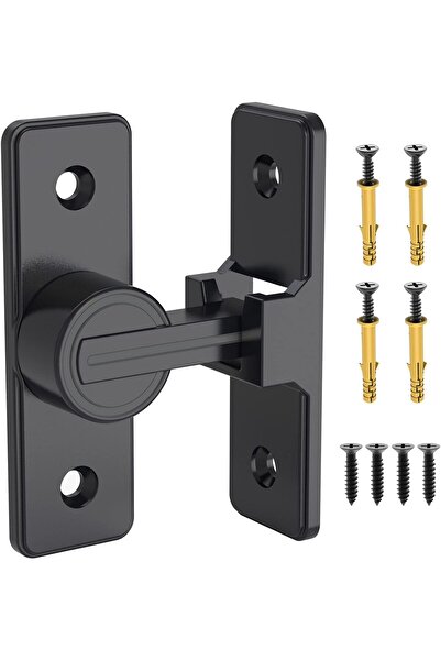 KASTWAVE 90 Degree Right Angle Door Lock - Heavy Duty Flip Latch Bolt (Black)