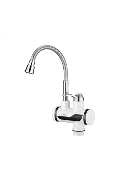 Zilan Z-Inox ZLN 5480 Electric Faucet 3000 W, White/Stainless Steel, LED Display, Instant Heating