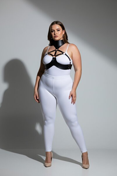 Angels Passion Set de lenjerie neagră Plus Size