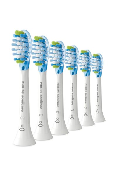 Philips Capete de periuță de dinți de schimb Sonicare Plaque Defence HX9046/87 - pachet de 6, standard, fixare prin clic, periuță