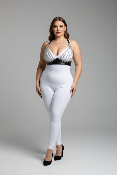 Angels Passion Set de lenjerie neagră Plus Size
