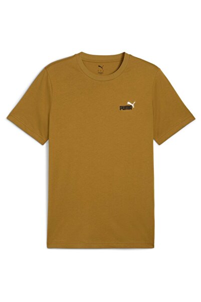 Puma T-shirt Ess 2 Color Small No. 1 Logo Tee, Brown, Men