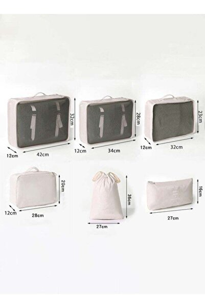 Generic Travel Organizer, 6 Set Packing Cubes Packing Organizers, Travel Essentials Luggage Organizer