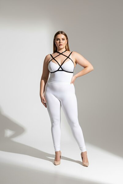 Angels Passion Set de lenjerie neagră de mărime mare