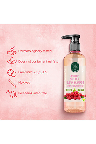 Eyüp Sabri Tuncer سوبر شامبو | خل توت العليق مع البانثينول والكيراتين | 500 مل