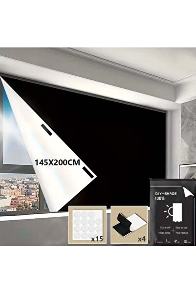 Generic Leon Home Portable Blackout Curtain with Self-Adhesive Tape - 145x200 cm