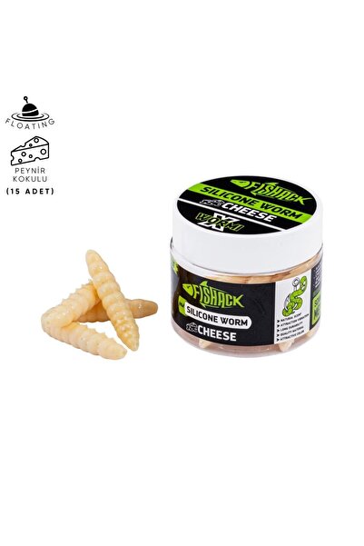 Fishack Yüzen Silikon Kurt - Glow Alabalık Yemi - 37mm - Peynir Kokulu - Ekmek İçi - Trout Bait