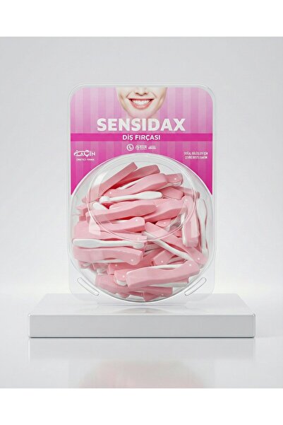 SENSİDAX Katlanır Diş Fırçası Klinikler Eczaneler 90 adetli Pembe Fanus Set
