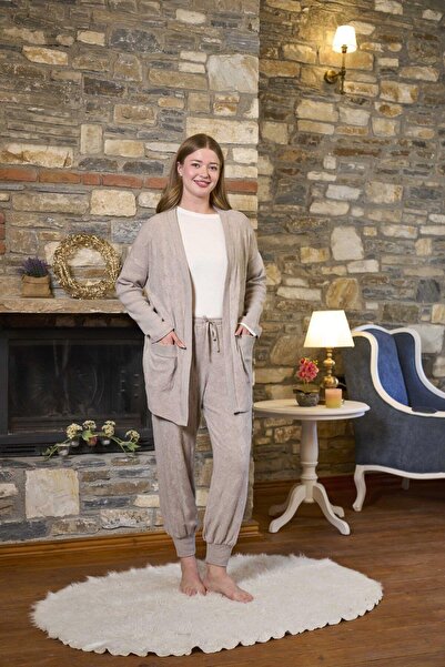 Cossy By Aqua Women's Mink Pajamas with Dressing Gown 3-Piece Pajama Set 26268