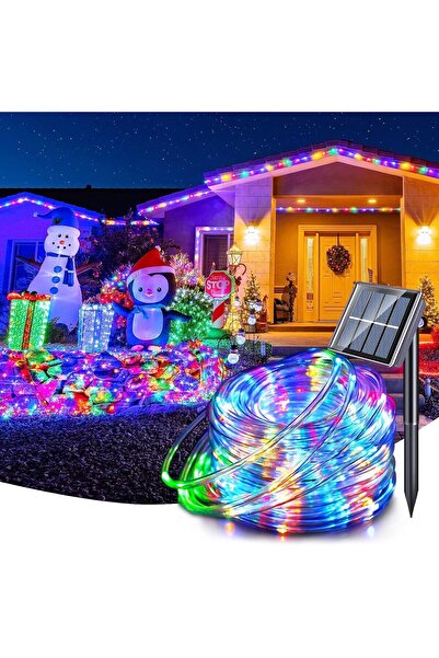 Goodern أضواء حبلية تعمل بالطاقة الشمسية، 12 متر، 100 ليد، مقاومة للماء، 8 أو...